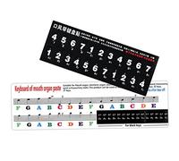 DRESSOOS 2pcs Keyboard Stickers Removable Note Labels Key Key for Beginners Learning Safe and Material Designs