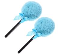 DRESSOOS 2pcs Lollipop Shape Makeup Powder Puff Set Soft Fluffy Body Powder Puff with Plush Handle Makeup Tools for Women Suitable for Setting