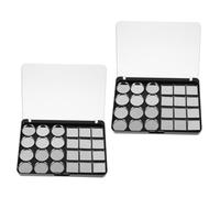 DRESSOOS 2pcs Magnetic Eyeshadow Palette Holders Profusion Natural Makeup Palette Empty Pans Tray