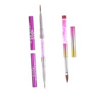 DRESSOOS 2pcs Manicure Nail Art Pen White Rhinestone Dual-head Drawing Tool for Diy Nail Polish Painting