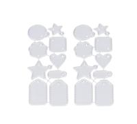 DRESSOOS 2pcs Metal Cutting Dies for Label Pendant Lightweight Reusable Iron Die Cuts Small Tag Stencils for Clothing and Goods Hanging Tags Suitable for Creativity and Intelligence