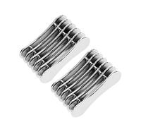 DRESSOOS 2pcs Mini Manicure Pen Holder Metal Silver Gold Nail Art Tools Brush Pen Rest Stand for Holding Separate Nail Art Accessories