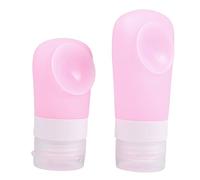 DRESSOOS 2pcs Mini Travel Toiletry Bottles Leakproof Liquid Dispenser 38ml 60ml for Emulsion Shampoo
