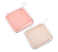 DRESSOOS 2pcs Nail Polish Organizer Case Press on Nail Organizer Compact Storage Quick Access Colorful Display Box for Press on Nails