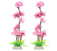 DRESSOOS 2pcs Pink Artificial Flower Sushi Plate Decor for Sashimi Plating, Japanese Style Cold Dish Ornament, Kitchen Dish and Hotel Table Floral Accent