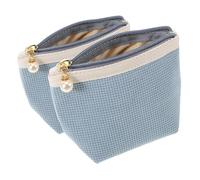 DRESSOOS 2pcs Portable Travel Makeup Pouch for Women Compact Lipstick Organizer Bag Soft Cosmetic Case Dust and Water Resistant for Daily Use and Travel