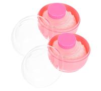 DRESSOOS 2pcs Powder Puff Box Body Powder Container for Storage Makeup for Dusting Application