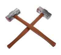 DRESSOOS 2pcs Realistic Plastic Hammer Props Lightweight Ergonomic Design Pretend Play Cosplay Party Decoration Halloween Bloody