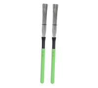 DRESSOOS 2pcs Retractable Jazz Drum Brush Wooden Handle Steel Wire Sticks for All Drumming Styles for Beginners and Professionals