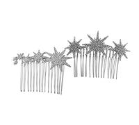 DRESSOOS 2pcs Rhinestone Hair Comb Clip Women Bridal Headpiece Fascinators Wedding Accessory