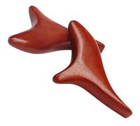 DRESSOOS 2pcs Rosewood Guasha Boards Multi-Function Massage Scrapers Compact Lymphatic Massager for Face and Neck Household Daily Use Back Massage Tools