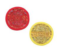 DRESSOOS 2pcs Singing Bowl Cushions Handmade Pads for Meditation Buddhist Sound Bowls Prevent Movement for Practicing Relaxation