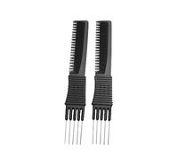 DRESSOOS 2pcs Static Hair Cutting Comb Carbon Fiber Steel Wire Rat-tail Comb for Fine Combing during Haircut Scenarios Plastic Hair Tools