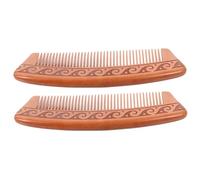 DRESSOOS 2pcs Static Solid Wood Hair Comb Massage Wooden Comb for Women Small Wood Hair for Scalp Massage for Care and Styling