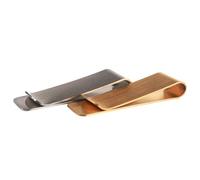 DRESSOOS 2pcs Sturdy Brass and Stainless Steel Money Clips Flexible Design, Returns to Original Shape, for Outdoor Use, Practical Cash and Credit Card Holders