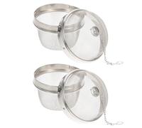 DRESSOOS 2pcs Tea Infuser Balls Washing Basket Stainless Steel Filters Tea Dregs Easy to Carry Accessory for Jewelry Steam Cleaner Suitable for Home and Office Use