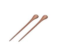 DRESSOOS 2pcs Vintage Sandalwood Hairpins for Women Elegant Retro Hair Clips for Updo Hairstyles Simple Traditional Hair Accessories and Unique Design