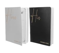 DRESSOOS 2pcs Wedding Vow Books for Couples with 50 Pages Each, Elegant Offset Paper Notebooks to Organize Heartfelt Declarations and Prevent Ink Bleed, for Public Vows and Wedding Speeches