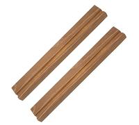 DRESSOOS 2pcs Wooden Vinyl Record Holder Stand Album Cover Display Rack Desktop Record Storage Organizer for Home Decor