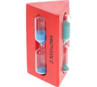 DRESSOOS 3-In-1 Countdown Sand Timer with Blue, Green, Yellow 3, 5, 7 Minute Hourglasses for Toilet Use and Cooking