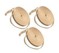 DRESSOOS 3 Rolls Yellow Jute Burlap Ribbon Roll for Wrapping and Scrapbooking Making, Rustic Vintage Style Ribbon for DIY Crafts and Woven Headbands Decoration