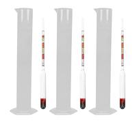 DRESSOOS 3 Sets Triple Scale Hydrometer Kit for Home Brewing Wine and Beer Making, Alcohol Tester with Brix, Specific Gravity, and Alcohol Content Measurement Tools for Accurate Liquor