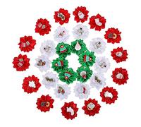 DRESSOOS 30pcs Christmas Dog Bows and Hair Ties Versatile Pet Accessories for Dogs Cats and Puppies Soft Rubber Bands for Festive Occasions Random Styles and Colors