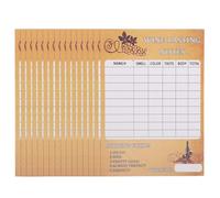 DRESSOOS 30pcs Wine Tasting Score Cards Professional Evaluation Sheets for Blind Tasting Parties Reusable Notes for Fair Competition and Streamlined Judging