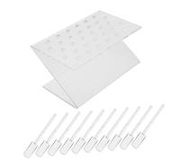 DRESSOOS 32holes Nail Display Stand Stylish Plastic Organizer for Nail Polish Samples and Charms Storage Artists and Salons