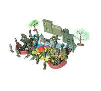 DRESSOOS 37pcs Military Model DIY Simulation Sand Table Playset with Soldiers Tanks Aircraft Accessories for Boys and Imaginative Role Play