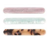 DRESSOOS 3Pcs Acetate Hairpins for Women, Rectangular Spring Hair Clips Rounded Ends, Tortoiseshell Purple Blue Hair Barrettes for Everyday Styling and Ponytail Holders