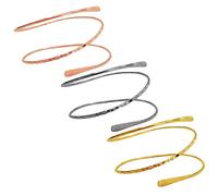 DRESSOOS 3pcs Adjustable Metal Arm Cuff Bracelets for Women Lightweight Upper Arm Bangles with Spiral Design Open Armlets for Daily Wear and Special Occasions Comfortable Fit