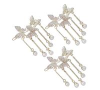 DRESSOOS 3pcs Butterfly Hair Bows Girls Hair Catchers Clip Tassel Barrettes for Party Masquerade Cosplay Christmas