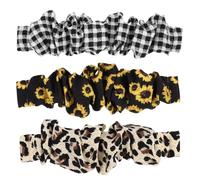 DRESSOOS 3pcs Chic Elastic Scrunchie Watch Strap for Women, Comfortable Cloth Smartwatch Band with Bright and Vivid Pattern, Not Easy to Fade, for Daily Wear and Fashionable Style