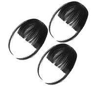 DRESSOOS 3pcs Clip Bangs Fringe Air Bangs Wig Hair Extensions Women Girls Fake Fringe