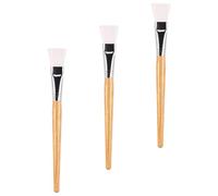 DRESSOOS 3pcs Face Mask Brush Set Ergonomic Design, Easy to Dry Wood and Fiber Cosmetic Brushes for Facial and Sleeping Mask Application, Practical Skincare Tool for DIY Beauty Treatments