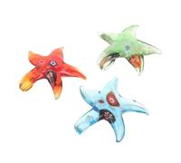 DRESSOOS 3pcs Glass Star Fish Handmade Pendant Necklace, Glass