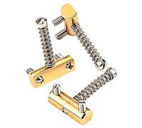 DRESSOOS 3pcs Guitar Bridge Saddles with Screws Springs Durable Musical Instrument Replacement Accessories for Electric Guitars Easy to Adjust Tone and Strings