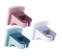 DRESSOOS 3pcs Hair Dryer Rack Wall Mounted Hair Dryer Holders Punch Design Space-saving Bathroom Storage