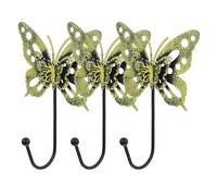 DRESSOOS 3pcs Heavy Duty Butterfly Wall Hooks for Entryway and Bathroom, Iron Vintage Decorative Towel and Coat Hangers with Chic Butterfly Motif, Wall Mounted Organizer for Keys, Purses,