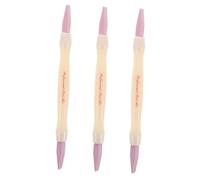 DRESSOOS 3pcs Nail File Stone Sanding Cuticle Pusher Professional Manicure Pedicure Pen