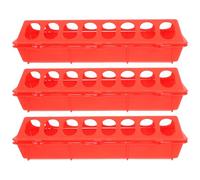 DRESSOOS 3pcs No Mess Quail Feeder: 16 Slots Baby Chicken Waterer - Multihole Chicks Feeding Dish - Plastic Food Dispenser for Pigeon Parrots Duckling Bird Poultry
