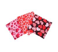 DRESSOOS 3pcs Puppy Festival Triangle Scarf Love Pet Saliva Towel for Valentine's Day and Breathable Bandana Decor for Dogs Accessories for Everyday Wear Random Style