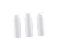 DRESSOOS 3pcs Push Type Sub Empty Bottles for Cosmetics Lotion Storage Containers White Covers for Travel and Daily Use