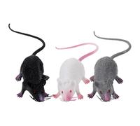 DRESSOOS 3pcs Realistic Mouse Model Toys Vinyl Mouse Figure Ladder for Halloween Party and Decor