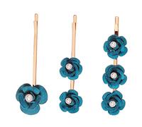 DRESSOOS 3Pcs Rose Hair Clip Vintage Floral Hair Pins for Women Elegant Bridal Hair Accessories for Weddings Parties and Daily Wear Unique Pearl Flower Design