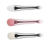 DRESSOOS 3pcs Silicone Facial Brush Double-ended Soft Brush for Masks Mud Comfortable Handle for Easy Application