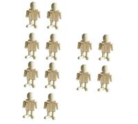 DRESSOOS 3sets Wooden Graffiti Crafts Creative Desktop Decor Models Safe Adornments Movable Joints for Fun and Intelligence Development Living Decor 4pcs*3