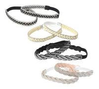 DRESSOOS 4 Pairs Small Heel Straps for High Heels Convenient Replaceable Decorative Crystals Anti-Drop Shoe Straps Set for Daily Use and Secure Fit