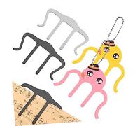 DRESSOOS 4 Pcs Metal Music Book Clips Set 2 M-shaped Clips in Black and Silver in Yellow and Pink Sheet Music Page Holders for Piano Books